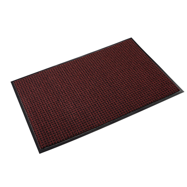 Oxford 60 x 6 ft Black/Burgundy Indoor Mat